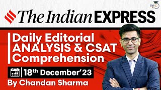 Indian Express Editorial Analysis by Chandan Sharma | 18 December 2023 | UPSC Current Affairs 2023