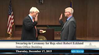 Rep. Rob Ecklund (DFL-International Falls) Swearing-in Ceremony