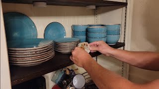 Asmr, organizing dishes and placing cups gently