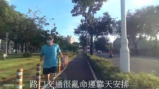 高雄輕軌C1離仔內車站經過 C2凱旋瑞田站到C3前鎮之星車站兮腳踏車車道