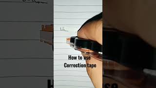 how to use correction tape