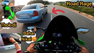 Angry Zx10r vs Idiot Car Driver 😡 Road Rage 😡