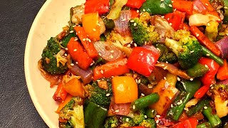 Vegetables Stir Fry | Sauteed Vegetables | Healthy Vegetarian recipe |Sauteed vegetables with Garlic