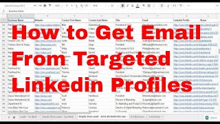 How to Get Email Addresses of LinkedIn Profiles - Find CEO, Founder, Co-Founders Email Address