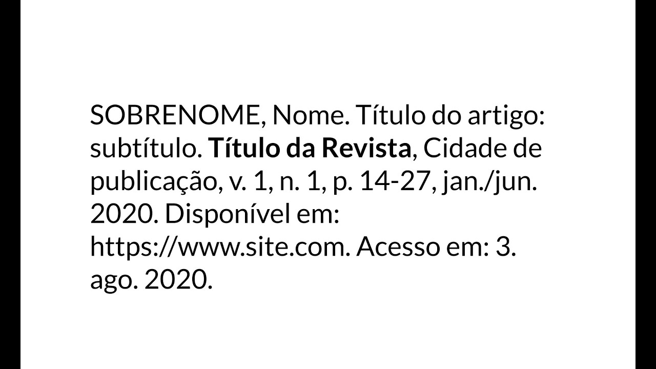 Como Referenciar Artigo Científico - ENSINO