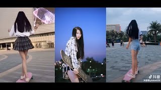 【抖音精彩视频】大陆美女，盘点抖音里的滑板女神，有种恋爱的感觉