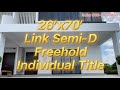 link semi d cyberjaya lakeside freehold individual title 26’ x 70’ 50’ x 80’