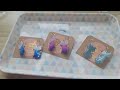 热缩片原创手作 猫咪耳环 shrink plastic earrings handmade