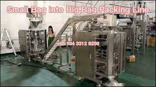 Automatic Bag in Bag VFFS Packing Machines for small bag into big bag packaging Line |VFFS Bagger