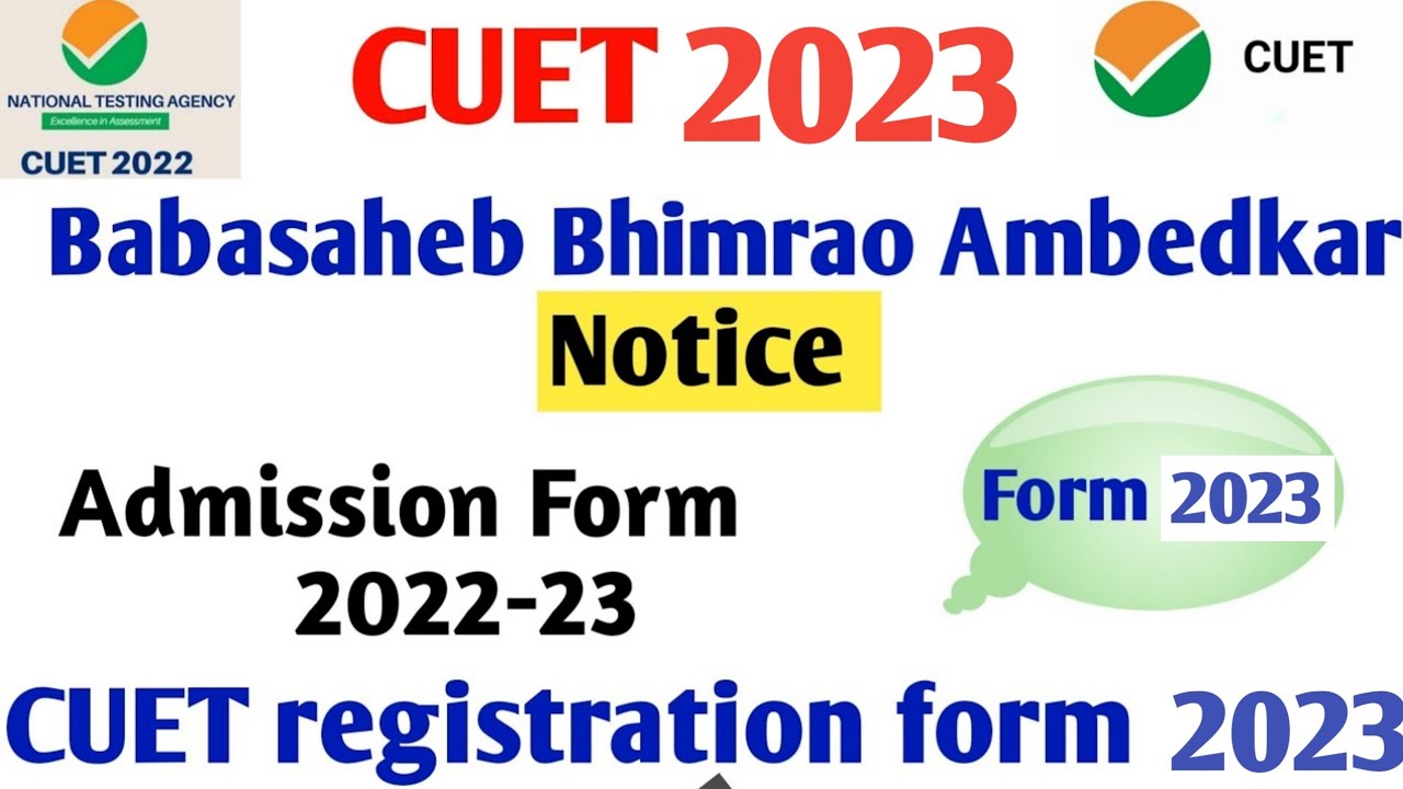 Babasaheb Bhimrao Ambedkar University Admission Form 2022 BBAU ...