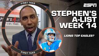 STEPHEN'S A-LIST 📈 Buffalo Bills FALL OUT OF THE TOP FIVE? 👀 | First Take