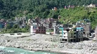 Melamchi Dovan Bazar in Indrawati and Melamchi River.