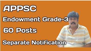 APPSC : Endowment Grade-3 Job Information