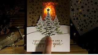 Snowy Christmas Light Up Card