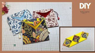 Easy Fabric Origami Bag Tutorial Sewing ideas #diy #tutorial