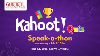 Kahoot Quiz | Speak-a-thon | Secondary School - 9th \u0026 10th | Shree Swaminarayan Gurukul