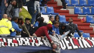 Willem II fans vs Feyenoord fans in the stands