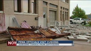 FEMA visits Cushing to view earthquake damage