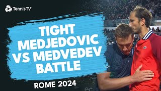 GRIPPING Hamad Medjedovic vs Daniil Medvedev Match! | Rome 2024 Highlights