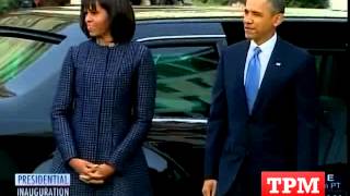 Obamas And Bidens Head To  Church On Inauguration Morning