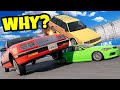 TINY CARS Get CRUSHED During Chaos Mod Racing in BeamNG Drive Mods!