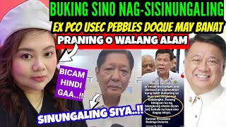 SAGOT NI MARCOS sa PASABOG ni FPRRD SABLAY/FORMER PCO USEC DOQUE may BANAT! GRABENG KA-PRANING DAW??