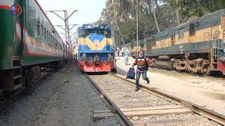 There are three trains at Rajbari railway station#train #bdrail #railway #expressrailwaybd