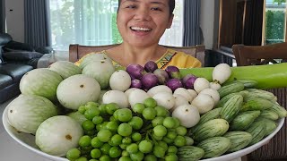 Hilaw na talong mukbang