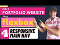 04 - Making main nav responsive | Responsive portfolio website html css flexbox | Responsive navbar