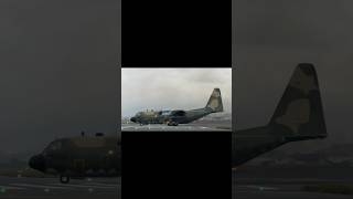 TSA松山機場，12/28，ROCAF/1320/C130運輸機，起飛滑行進場。#shorts