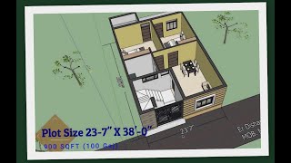 23X38 FEET || 100 GAJ || 900 SQFT HOUSE PLAN || Ghar Ka Naksha || 23 x 38