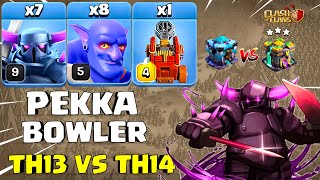 Th13 Pekka Bowler Attack | Th13 vs Th14 Max 3 Star Attack Strategy Guide (Clash of Clans)