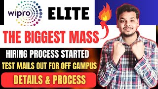 The Biggest Mass Hiring From Wipro | Wipro Elite OFF Campus | Exam Mails | Exam Pattern | Update