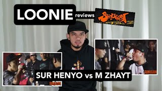 LOONIE | BREAK IT DOWN: Rap Battle Review E215 | SUNUGAN: SUR HENYO vs M ZHAYT