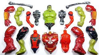 AVENGERS TOYS ASSEMBLE HULK SMASH VS SPIDERMAN VS HULKBUSTER VS SIRENHEAD ~ MARVEL'S