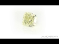 4.24 carat vvs2 cushion natural fancy light yellow diamond