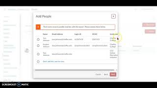 Adding a user to your course