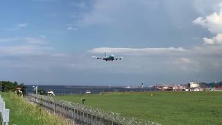 대한항공 B747-400 제주공항 랜딩(Korean Air B744 CJU Landing)