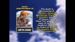 Compton Johannes ~ Short Obituary