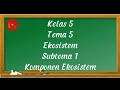 Kelas 5 Tema 5 Ekosistem SubTema 1 Komponen Ekosistem