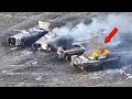 HIMARS destroys a huge Russian convoy with precise hits! The Best Moments