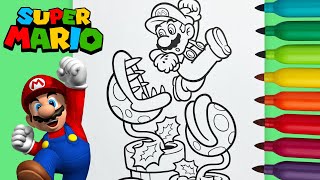 Watch Mario Come to Life! 🎨 Coloring Fun for Kids | Super Mario Coloring Page 🍄