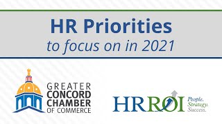 Webinar: HR priorities to focus on in 2021