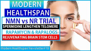 NMN VS NR TRIAL | SPERMIDINE LENGTHEN TELOMERE | RAPAMYCIN & RAPALOGS | REJUVENATE STEM CELLS |NS#18