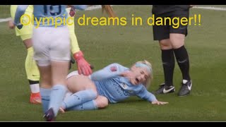 Chloe Kelly nasty knee injury | Manchester City Women