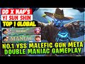 No.1 YSS New Malefic Gun Meta, Double Maniac Gameplay [ Top 1 Global Yi Sun Shin ] DD x NAP’S - MLBB