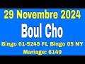 Boul Cho Pou Jodia 29 Novembre 2024, Bingo 61-52-46 FL✅️, Bingo 05 NY✅️, Maryaj:6149✅️.Kraze Bank.