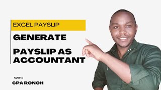 How To Prepare | Pay slip in Excel: | With Tax Calculator | PAYE | SHA | AHL