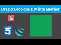 Drag & Drop one DIV into another div using jQuery mouse events