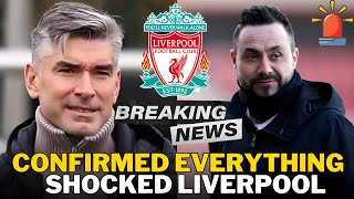 🚨It's out now! Richard Hughes confirms! Roberto De Zerbi arriving now! Latest news FC Liverpool